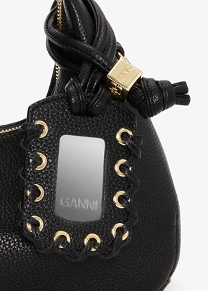 Hobo Mini Grained bag Sort A6976 Ganni 